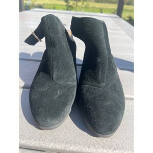 Vionic Lacey Women Black Suede Tortoise Block Pump Heel Shoe Size 9.5